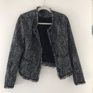 Greylin Tati Tweed Fringe Jacket